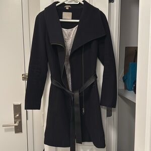 SOIA & KYO | Black Wool Belted Coat